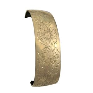 Vintage Kirk Stieff Pewter Cuff Bracelet ASTER September’s Birth Flower